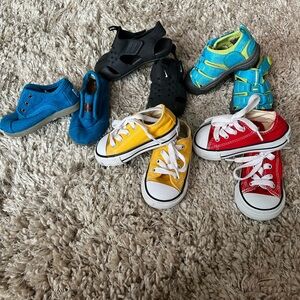 Toddler size 4 Converse, Keens, Nikes, and Tom’s